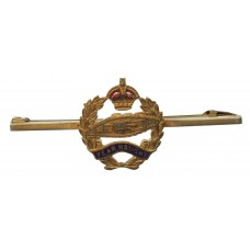 Royal Tank Regiment Enamelled Sweetheart Brooch - King's Crown