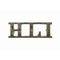 Highland Light Infantry (H.L.I.) White Metal Shoulder Title