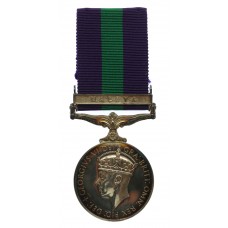 General Service Medal (Clasp - Malaya) - Cpl. G.H. Norton, Royal Signals