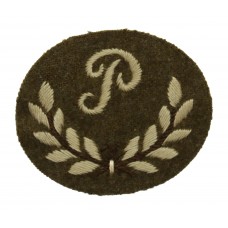 British Army Plotter (P) (Royal Artillery & ATS) Cloth Proficiency Arm Badge