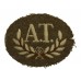 British Army Anti-Tank Gun Layer (A.T.) Cloth Proficiency Arm Badge