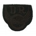 British Army Despatch Rider (D.R.) Winged Wheel Cloth Proficiency Arm Badge (Rifle Regiments)