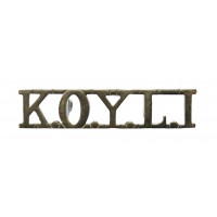 King's Own Yorkshire Light Infantry (K.O.Y.L.I.) Chrome Shoulder Title