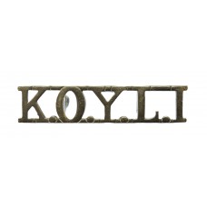 King's Own Yorkshire Light Infantry (K.O.Y.L.I.) Chrome Shoulder Title