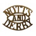 Notts & Derby Regiment Sherwood Foresters (NOTTS/AND/DERBY) Shoulder Title