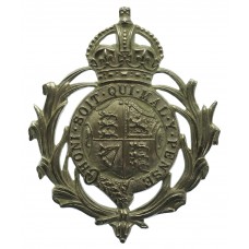 British Colonial Police Helmet Plate - King's Crown