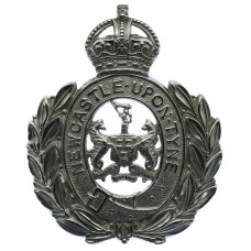 Newcastle-Upon-Tyne City Police Chrome Wreath Helmet Plate - King's Crown