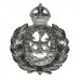 Newcastle-Upon-Tyne City Police Chrome Wreath Cap Badge - King's Crown