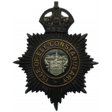 Isle of Ely Constabulary Black Helmet Plate - King's Crown