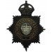 Isle of Ely Constabulary Black Helmet Plate - King's Crown