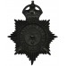 Isle of Ely Constabulary Black Helmet Plate - King's Crown