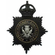 Nottinghamshire Constabulary Black Helmet Plate (Peacocks COA Centre) - King's Crown