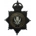 Nottinghamshire Constabulary Black Helmet Plate (Peacocks COA Centre) - King's Crown