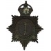 Somersetshire Constabulary Black Helmet Plate - King's Crown