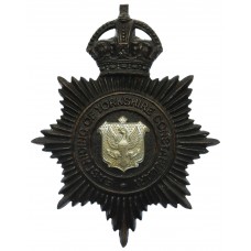 East Riding of Yorkshire Constabulary Black Helmet Plate - King's Crown