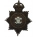 Cheshire Constabulary Black Helmet Plate - King's Crown