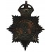 Cheshire Constabulary Black Helmet Plate - King's Crown