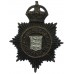 Dorset Constabulary Black Helmet Plate - King's Crown