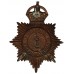 Dorset Constabulary Black Helmet Plate - King's Crown