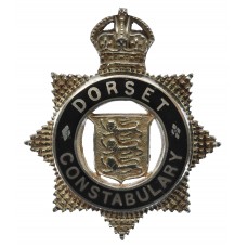 Dorset Constabulary Senior Officer's Sterling Silver & Enamel Cap Badge - King's Crown