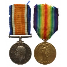 WW1 British War & Victory Medal Pair - Pte. A.G.P.T. Johnston