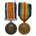 WW1 British War & Victory Medal Pair - Pte. A.G.P.T. Johnston, 9th Bn. Manchester Regiment