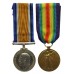 WW1 British War & Victory Medal Pair - Pte. F. Hoskins, 13th Bn. Royal Fusiliers - Wounded