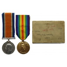 WW1 British War & Victory Medal Pair - Pte. E.A. Keeble, Mach