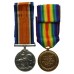 WW1 British War & Victory Medal Pair - Pte. E.A. Keeble, Machine Gun Corps