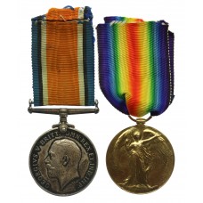 WW1 British War & Victory Medal Pair - Pte. F. Cobb, King's Royal Rifle Corps