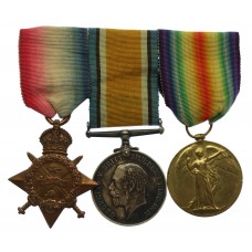 WW1 1914 Mons Star Medal Trio - Pte. G. Holmes, West Yorkshire Regiment