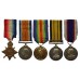 WW1 1914-15 Star Trio, Africa General Service Medal (Clasp - Somaliland 1920) and RFR Long Service & Good Conduct Medal Group of Five - Leading Seaman F.E. Wright, Royal Navy & Royal Fleet Reserve