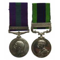 General Service Medal (Clasp - N.W. Persia) and 1908 India General Service Medal (Clasp - Waziristan 1921-24) - Pte. C.W. Odell, Royal Berkshire Regiment