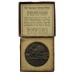 WW1 RMS Lusitania 1915 Medal in Box