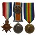 WW1 1914-15 Star Medal Trio - Pte. H. Gates, Hampshire Regiment - Wounded