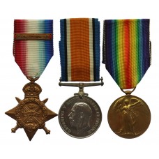 WW1 1914 Mons Star and Bar Medal Trio - Colour Sergeant S.J. Smal