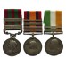 1895 IGS (Clasps - Punjab Frontier 1897-98, Tirah 1897-98), QSA (4 Clasps) and KSA (2 Clasps) Medal Group of Three - Pte. J. Trickett, Derbyshire Regiment (Sherwood Foresters)