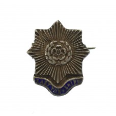 East Yorkshire Regiment Sterling Silver & Enamel Sweetheart Brooch