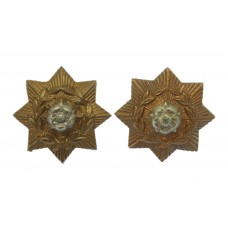 Pair of East Yorkshire Regiment Collar Badges