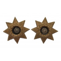 Pair of East Yorkshire Regiment Officer's Collar Badges