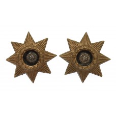 Pair of East Yorkshire Regiment Officer's Collar Badges