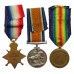 WW1 1914 Mons Star Medal Trio - Pte. R. Hyndman, 2nd Bn. Royal Scots