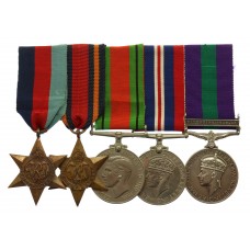 WW2 and General Service Medal (Clasp - Palestine 1945-48) Group of Five - Pte. P. Webb, East Yorkshire Regiment