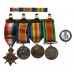 WW1 1914 Mons Star and Bar Medal Trio, WW2 Defence Medal and Silver War Badge - Pte. A.D. Anderson, 2nd Dragoon Guards