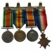 WW1 1914 Mons Star and Bar Medal Trio, WW2 Defence Medal and Silver War Badge - Pte. A.D. Anderson, 2nd Dragoon Guards