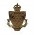 Cornwall Constabulary White Metal Collar Badge - King's Crown