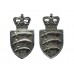 Pair of Essex Constabulary Collar Badges - Queen's Crown