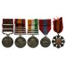 1895 IGS (Clasps - Punjab Frontier 1897-98, Tirah 1897-98), QSA (3 Clasps), KSA (2 Clasps), Imperial Service Medal and Boer War Commemorative Medal Group - Cpl. A. Edge, 1st Bn. Derbyshire Regiment (Sherwood Foresters)