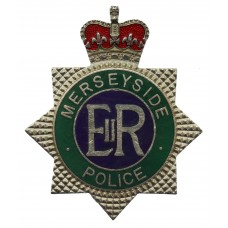 Merseyside Police Enamelled Warrant Card Badge - Queen's Crown