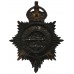 Huntingdon County Police (Huntingdonshire County Constabulary) Black Helmet Plate - King's Crown